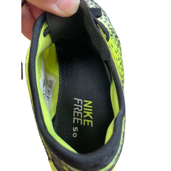 Nike Free 5.0 V4 womans yellow black running sneakers shoes size 6.5 SKU 8348 - Picture 11 of 12